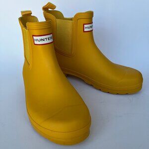 Hunter Short Chelsea Yellow Rain Boots - Like New
